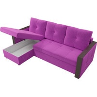 Угловой диван Лига диванов Валенсия 29083 (левый, микровельвет, фиолетовый)
