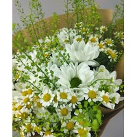 Цветы, букеты LaRose Букет из матрикарий и хризантемы