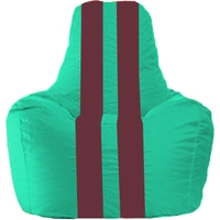 Кресло-мешок Flagman Спортинг С1.1-314 (бирюзовый/бордовый)
