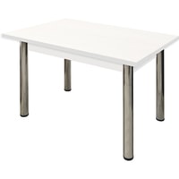 Кухонный стол Solt СТД-11 с обвязкой (белый/ноги хром)