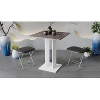 Кухонный стол Трия Анкона Тип 1 (белый/ателье темный)