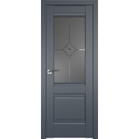Межкомнатная дверь ProfilDoors Классика 2U L 70x200 (антрацит/графит с прозрачным фьюзингом)
