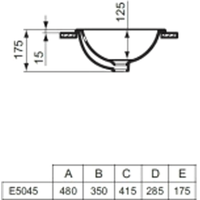 Умывальник Ideal Standard Connect 48x35 [E504501]