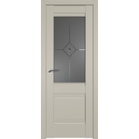 Межкомнатная дверь ProfilDoors Классика 2U L 60x200 (шеллгрей/графит с прозрачным фьюзингом)