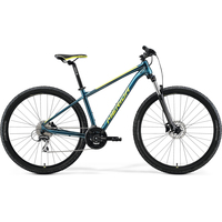 Велосипед Merida Big.Nine 20-3x XL 2022 (бирюзовый/желтый)