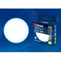 Светодиодная лампочка Uniel LED-GX53-6W/NW/GX53/FR PLZ01WH UL-00001669