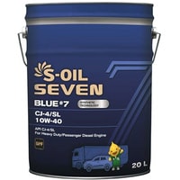 Моторное масло S-OIL SEVEN BLUE #7 CJ-4/SL 10W-40 20л