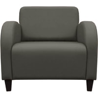 Интерьерное кресло Brioli Карл (экокожа, L21 серый/темные ножки)