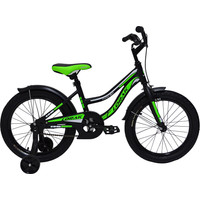 Детский велосипед Lorak Junior 18 Boy (черный/зеленый матовый)