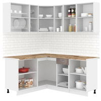 Готовая кухня Кортекс-мебель Корнелия Лира 1.5x1.8 (салатовый/оникс/мадрид)