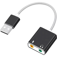 USB аудиоадаптер USBTOP USB Hi-Fi 3D 2.1/7.1 (черный, с кабелем)