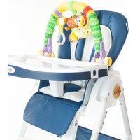 Высокий стульчик ForKiddy Podium Toys 0+ (два чехла +х/б вкладыш, синий, дуга обезьяна)