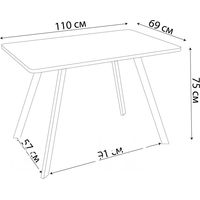 Кухонный стол Домотека Гамма ПР (серый бетон/серый/96)