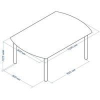 Кухонный стол Алмаз-Люкс СО-Д-03-21