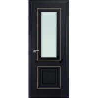 Межкомнатная дверь ProfilDoors 28U L 80x200 (черный матовый/мателюкс матовое золото)