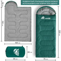 Спальный мешок RSP Outdoor Lager 150 L (220x75см, молния слева)