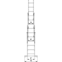 Лестница-стремянка Elkop трехсекционная универсальная PROFI VHR P 3x17