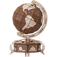 3Д-пазл Eco-Wood-Art Глобус (коричневый)