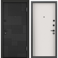 Металлическая дверь Torex Delta PRO PP-39 205x95 (черная шагрень/бьянко, правый)