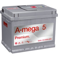 Автомобильный аккумулятор A-mega Premium 6СТ-60-А3 L (60 А/ч)