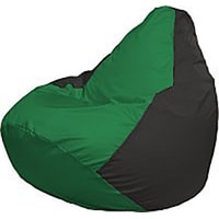 Кресло-мешок Flagman Груша Медиум Г1.1-235 (зелёный/чёрный)