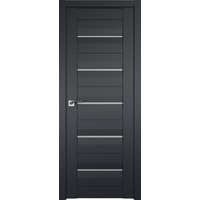 Межкомнатная дверь ProfilDoors Модерн 48U L 90x200 (черный матовый/стекло матовое)