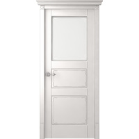 Межкомнатная дверь Belwooddoors Ковентри 200x90 см (стекло, эмаль, белый/серебро/мателюкс 47)