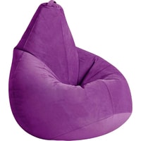 Кресло-мешок Kreslomeshki Груша велюр (XXXL, фиолетовый)