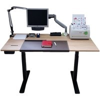Стол для работы стоя ErgoSmart Unique Ergo Desk 1380x800x18мм (альпийский белый/белый)
