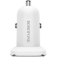 Автомобильное зарядное Borofone BZ12A USB Type-C (белый)