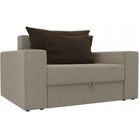 Кресло-кровать Mebelico Мэдисон 14 106096 (микровельвет, бежевый/коричневый)