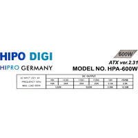 Блок питания Hipro HPA-600W 600W