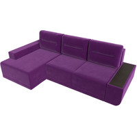 Угловой диван Лига диванов Чикаго левый 110751L (микровельвет фиолетовый)