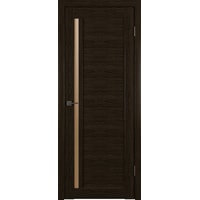 Межкомнатная дверь Юркас Лайт 9 ДО 90x200 (дуб шоколад/стекло мателюкс бронза матовое)