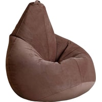 Кресло-мешок Kreslomeshki Груша велюр (XL, шоколад)