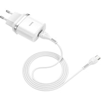 Сетевое зарядное Hoco C12Q USB Type-C (белый)