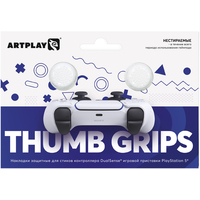 Накладки для стиков Artplays Thumb Grips для DualSense PS5 (2 шт, белый) ART26