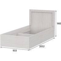 Кровать SV-Мебель Гамма 20 90х200 00-00105062 (ясень анкор светлый/сандал светлый)