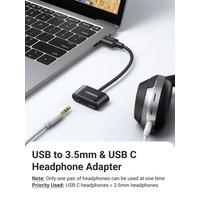 Адаптер Ugreen CM397 80897 USB Type-A - USB Type-C + 3.5mm