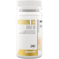 Витамины, минералы Maxler Vitamin D3 600 IU, 240 капс.