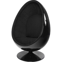 Интерьерное кресло Gut Geschaft Яйцо (астра-велюр, черный/черный)