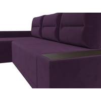 Угловой диван Лига диванов Чикаго левый 110732L (велюр фиолетовый)