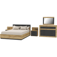 Комплект мебели для спальни Интерлиния Loft-2 Спальня-2 (дуб золотой/антрацит)