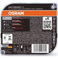 Галогенная лампа Osram Night Breaker 200 H7 64210NB200-HCB (пластиковый бокс, 2 шт)