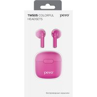 Наушники Pero TWS05 Colorful (розовый)