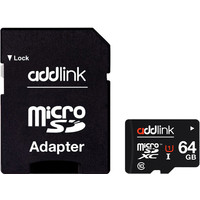 Карта памяти Addlink microSDXC 64GB (Class 10) + адаптер [AD64GBMSX310A]