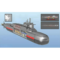 Конструктор Zhe Gao Military QJ5063 Подводная лодка Тип 092 Xia-Class