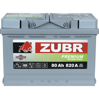 Автомобильный аккумулятор Zubr Premium Yuasa R+ Турция (80 А·ч)