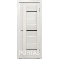 Межкомнатная дверь Portas S29 80x200 (французский дуб, стекло lacobel черный лак)
