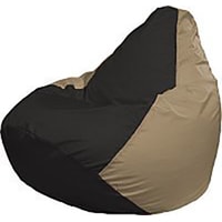 Кресло-мешок Flagman Груша Мини Г0.1-405 (чёрный/тёмно-бежевый)